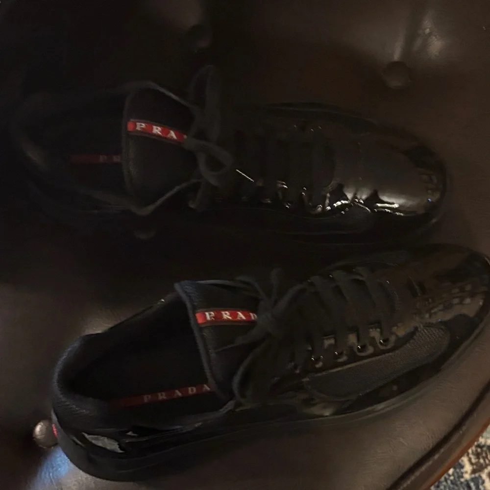 Prada Black and Red Sneakers Gently Used. Accepting All Offers! - Picture 1 of 15